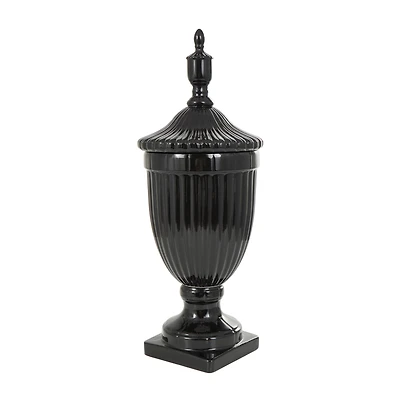 Black Ceramic Decorative Jar