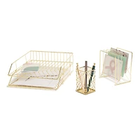 U Brands Vena Gold Desktop Organization Kit