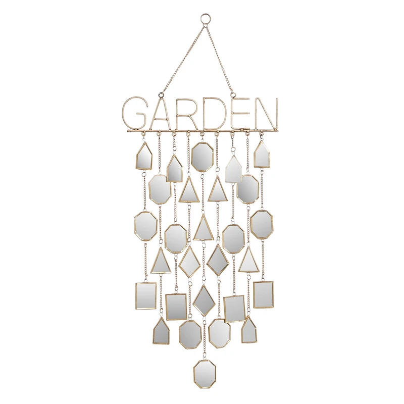 36" White Metal Eclectic Garden Windchime