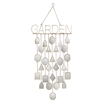 36" White Metal Eclectic Garden Windchime