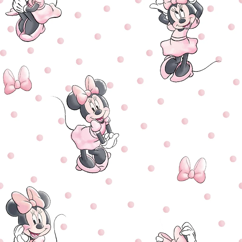Disney® Minnie Mouse Pink Bow & Dots Cotton Fabric