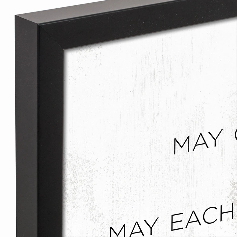 Home Wishes 16" x 20" Black Framed Canvas