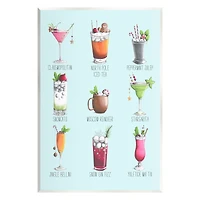 Stupell Industries Christmas Cocktails Seasonal Menu Wall Plaque Art