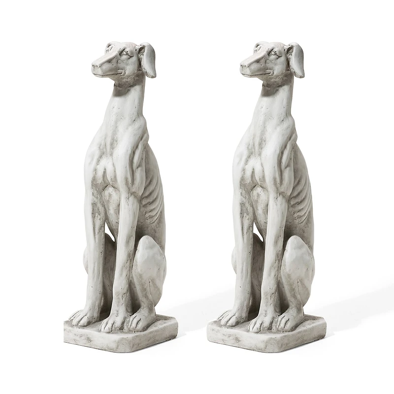 Glitzhome® 32" Sitting Dog Garden Statues, 2ct.