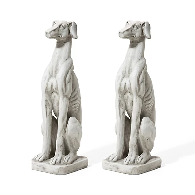 Glitzhome® 32" Sitting Dog Garden Statues, 2ct.