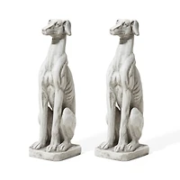 Glitzhome® 32" Sitting Dog Garden Statues, 2ct.