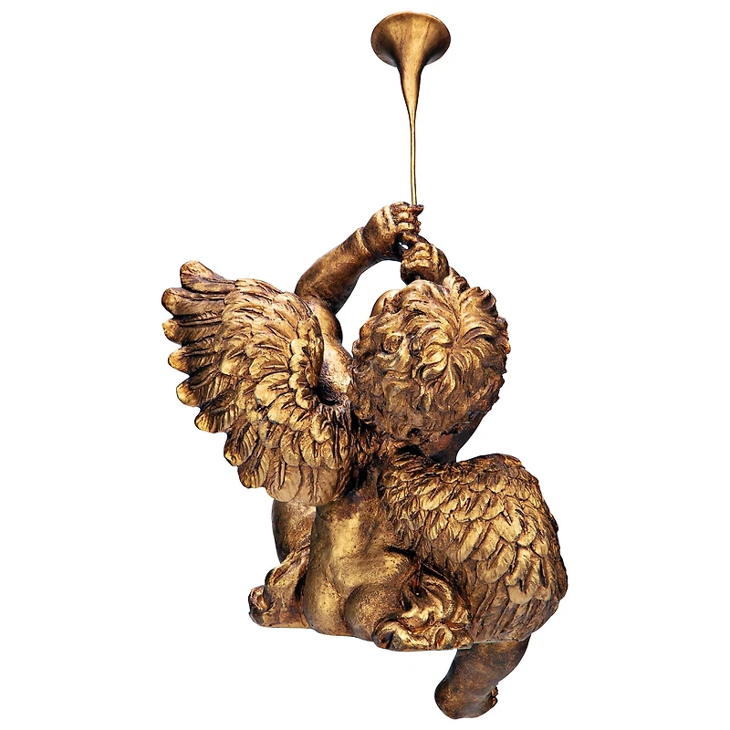 Design Toscano 13.5" Trumpeting Angels of St. Peters Square Boy Statue