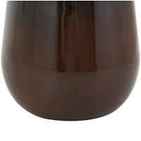 12" Blue Metal Ombre Vase with Brown Accents