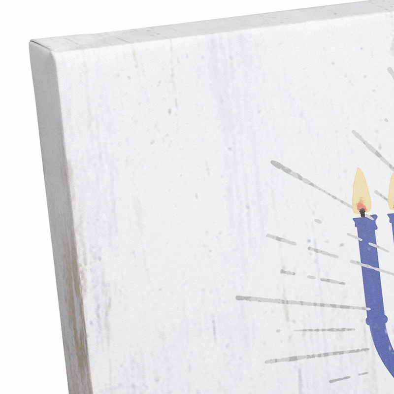 Let It Glow Menorah 16x16 Canvas Wall Art