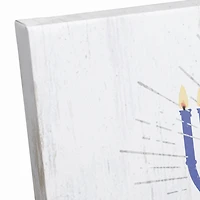 Let It Glow Menorah 16x16 Canvas Wall Art