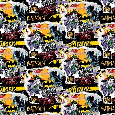 DC Comics Batman™ & The Joker™ Packed Cotton Fabric