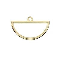 John Bead Beadwork Findings Gold Half Circle Pendant, 4ct.