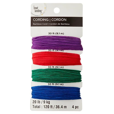 6 Pack: 20lb. Bold Colors Bamboo Cording by Bead Landing™ 