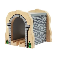 Wooden Grey Stone Tunnel