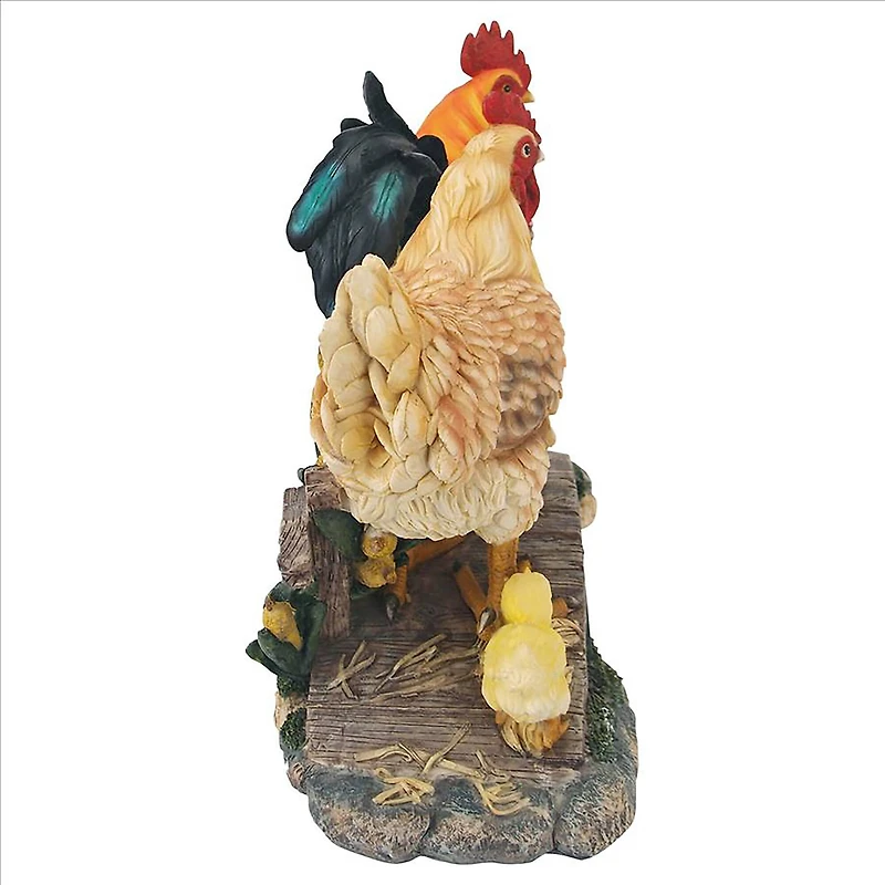 Design Toscano 14.5" Chickens Bridging the Roost Garden Statue