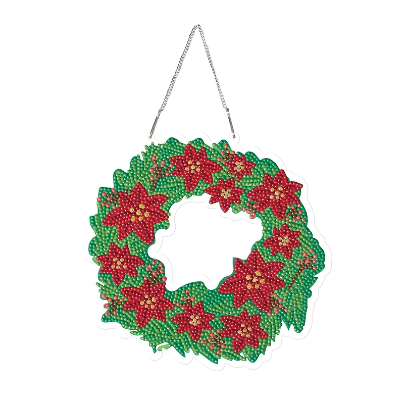 8" Poinsettia Wreath Diamond Art Kit by Make Market®