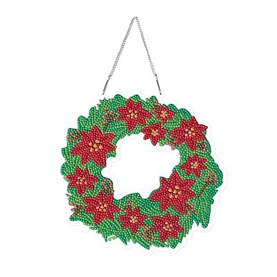 8" Poinsettia Wreath Diamond Art Kit by Make Market®