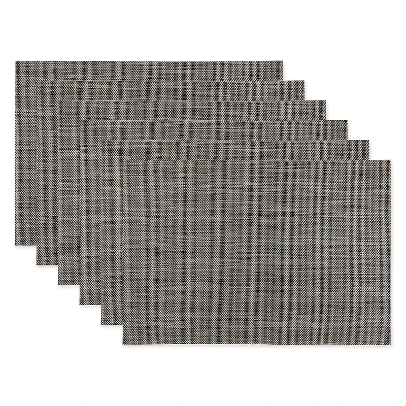 DII® Gray Tweed Placemats, 6ct.