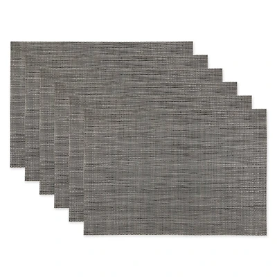 DII® Gray Tweed Placemats, 6ct.