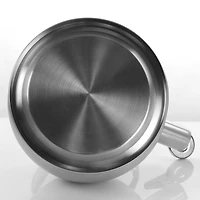 MegaChef 2.8 Liter Brushed Silver Round Stovetop Whistling Kettle