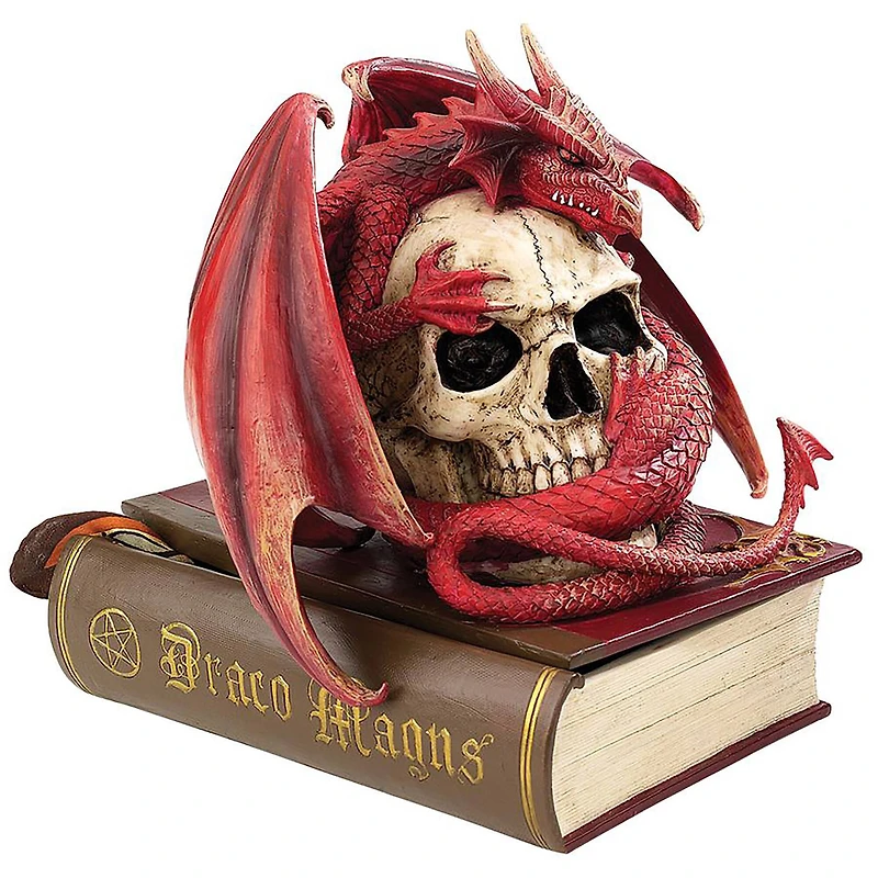 Design Toscano 8.5" Blood Dragon Contemplation Sculptural Box