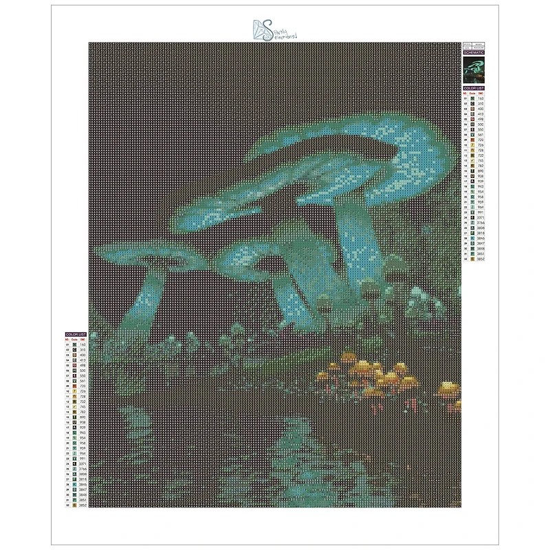 Sparkly Selections Giant Mushroom Diamond Painting Kit, Round Diamonds
