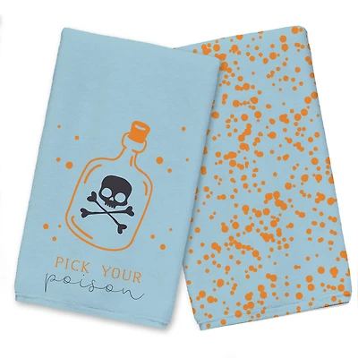 Blue & Orange Pick Your Poison Tea Towel Set