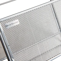 Mind Reader Hanging File Folder Organizer, Desktop Organizer, Storage, Office, Metal Mesh, Silver