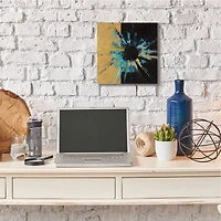 Stupell Industries Abstract Retinal Circle Over Black & Gold Wall Accent