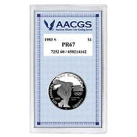 Proof 1983S Los Angeles Olympiad Commemorative Silver Dollar graded PR67