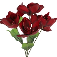 19" Burgundy Glitter Magnolia Deluxe Bush by Ashland®