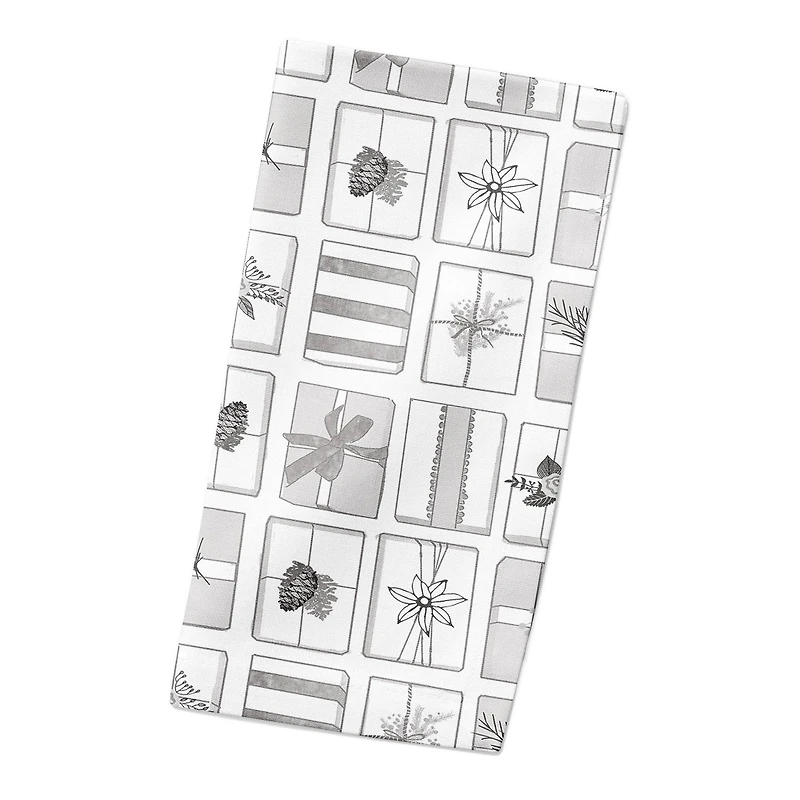 Silver Presents 10x10 Cotton Twill Napkin