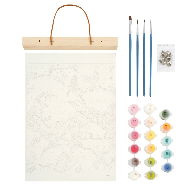 Birds on Flowers Paint-by-Number Kit by Artist's Loft®