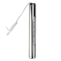 6.75" Silver Metallic Round Swimming Pool Thermometer with Cord