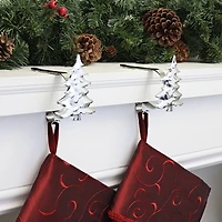 Original MantleClip® Silver Tree Icons Stocking Holders, 2ct.