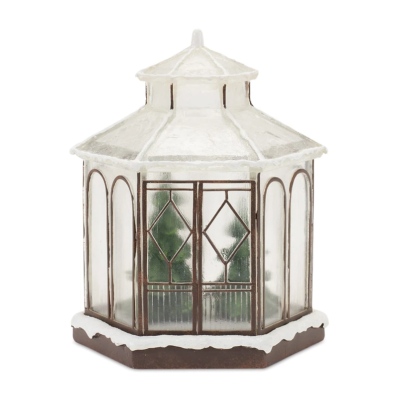 9" Winter Gazebo LED Tabletop Town Décor