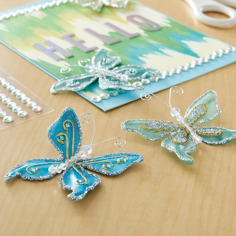 Recollections™ Glacee Butterfly Embellishments