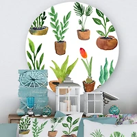 Designart - Eight Potted House Plants