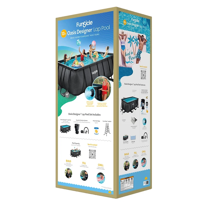 Funsicle 13ft. Oasis Designer Above Ground Pool Set
