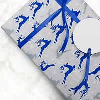 JAM Paper Hopping Reindeer Gift Wrap