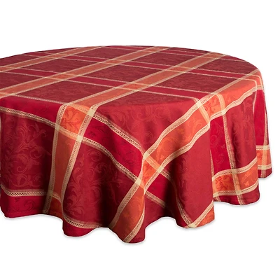 DII® 70" Harvest Wheat Jacquard Round Tablecloth