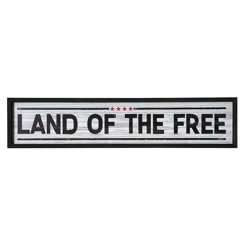 American Art Décor™ 36" Land Of The Free Novelty Wall Sign