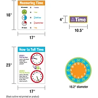 Carson Dellosa Education All About Time Grade 1-5 Bulletin Board Set