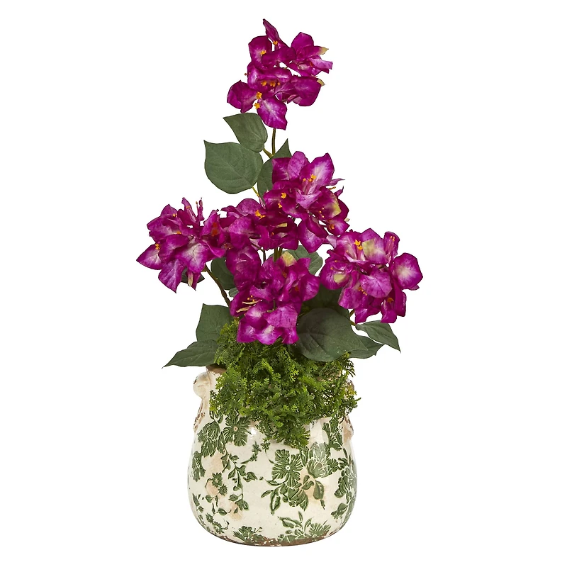 20'' Purple Bougainvillea Arrangement in Floral Vase