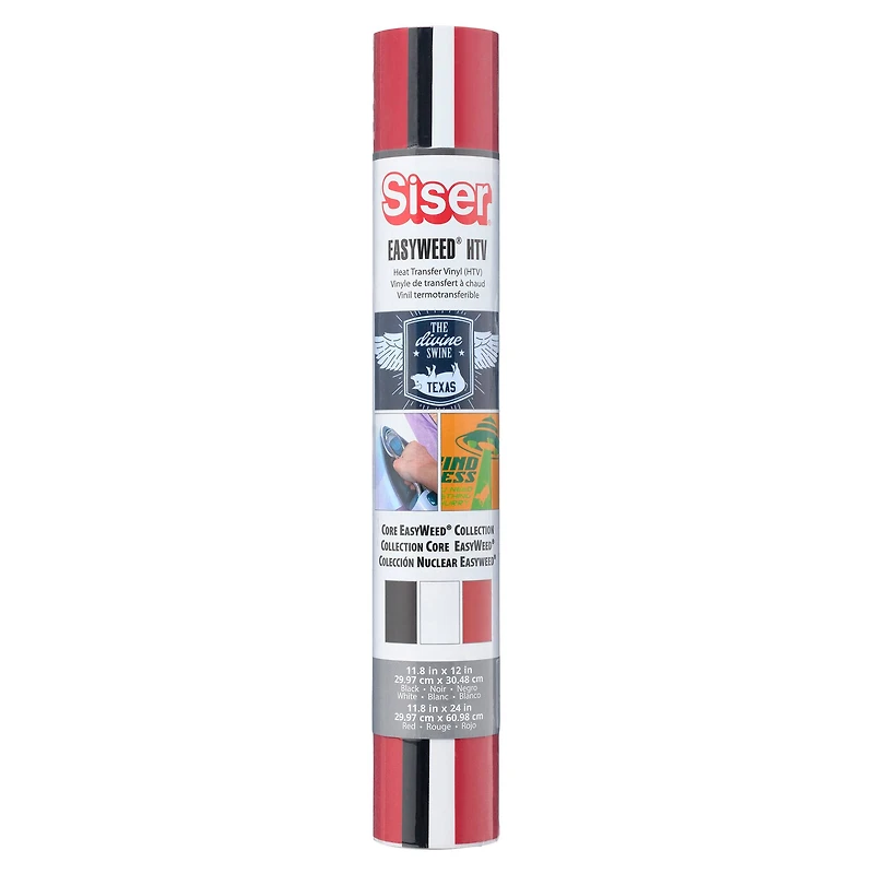 Siser® Easyweed® Heat Transfer Vinyl Sampler, Red, White & Black