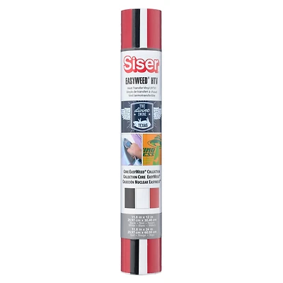Siser® Easyweed® Heat Transfer Vinyl Sampler, Red, White & Black