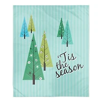 Tis the Season Trees 50x60 Sherpa Fleece Blanket