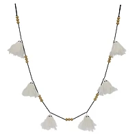 6ft. White Ghost & Wood Bead Garland by Ashland®