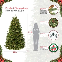 7.5ft. Pre-Lit Fraser Fir Grand Artificial Christmas Tree, Clear Lights