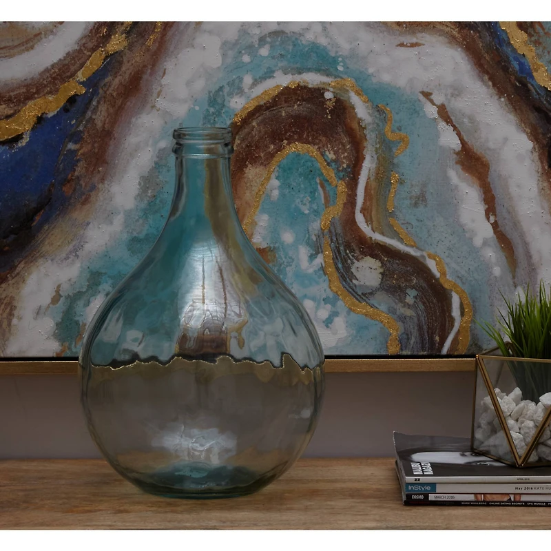 17" Clear Glass Farmhouse Vase